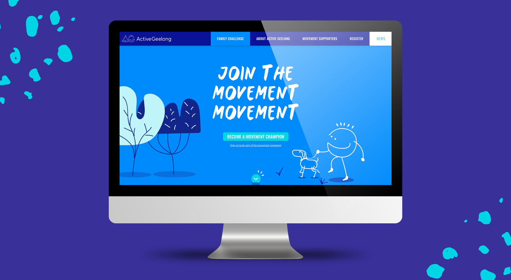 Active Geelong website homepage shown on desktop computer