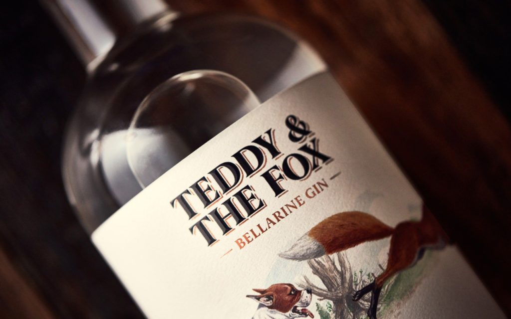 Close up image of the Teddy & The Fox label.