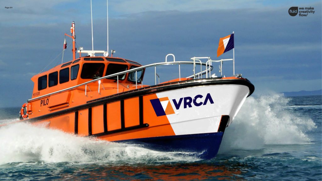 VRCA logo on a speed boat