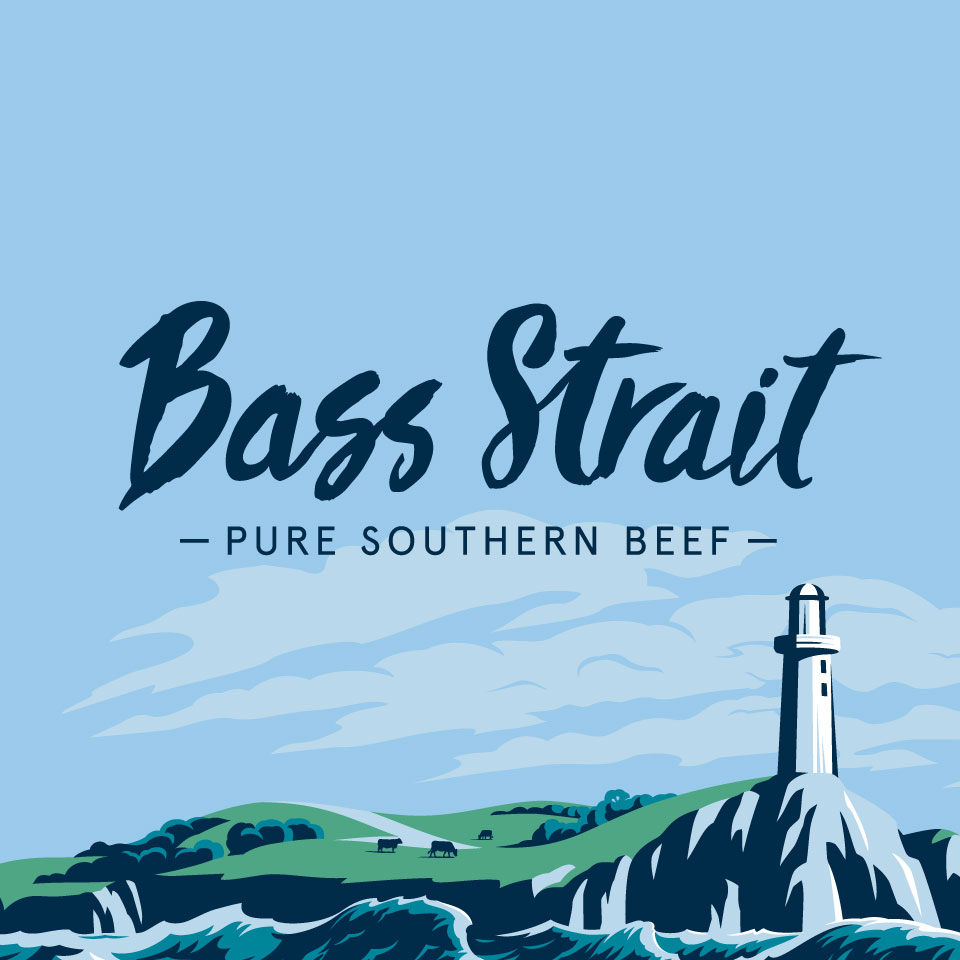 Bass Strait Beef Brand Identity and Illustration