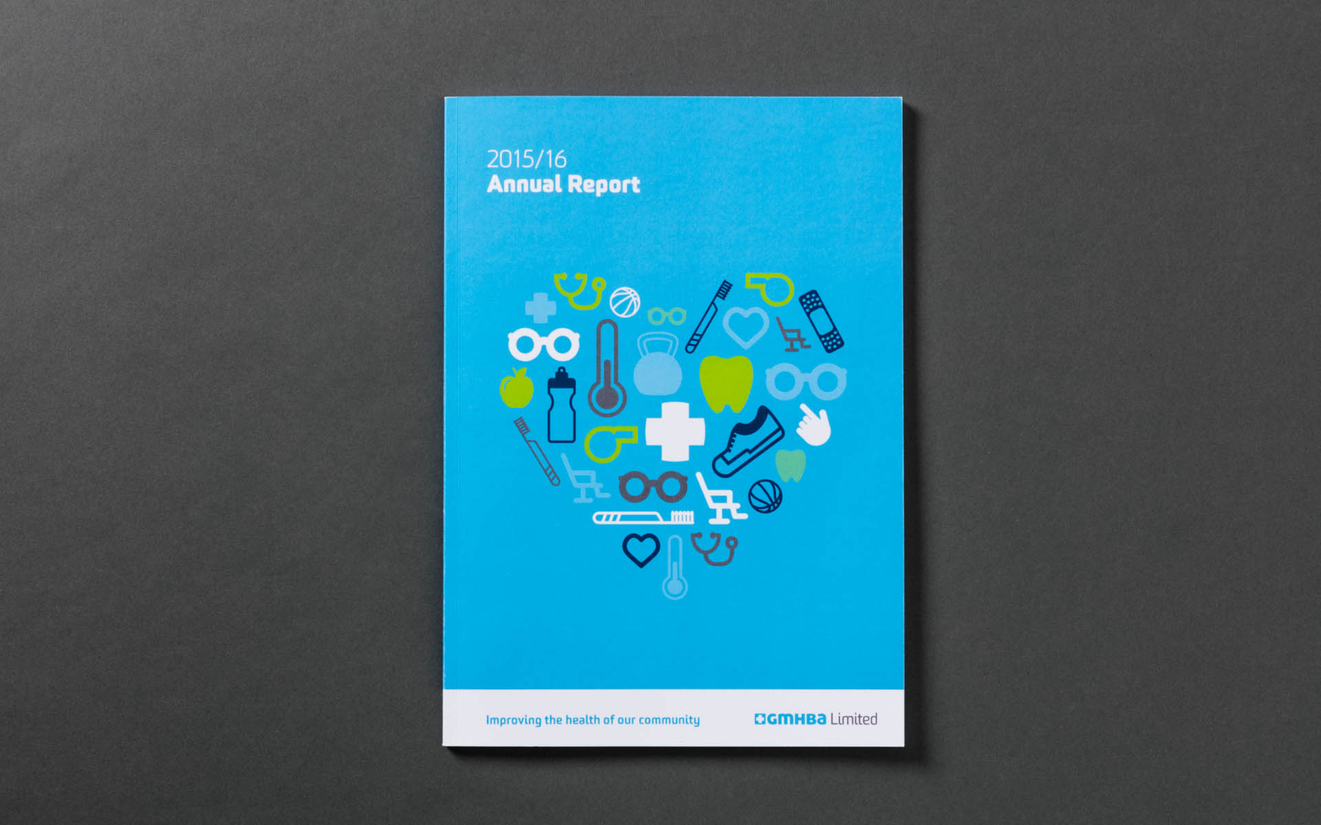 GMHBA printed annual report booklet