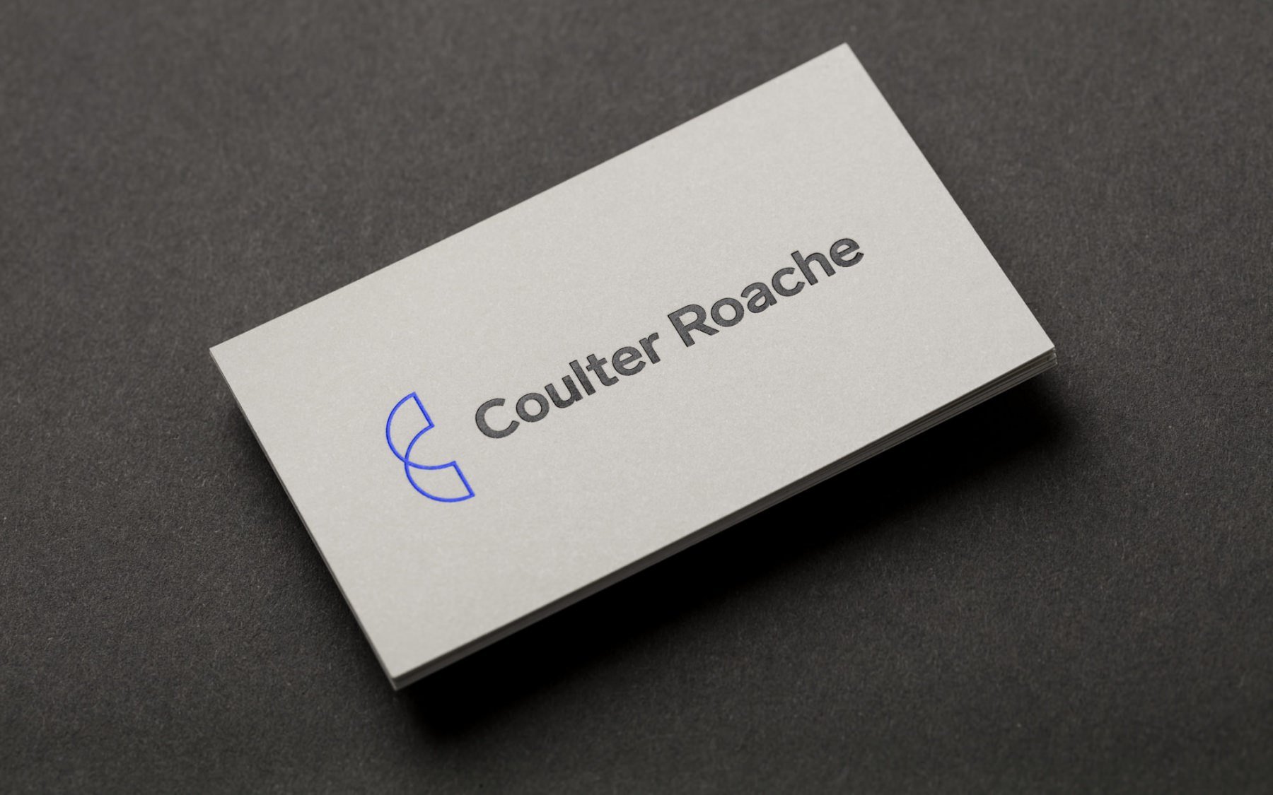 Coulter Roache business card stack