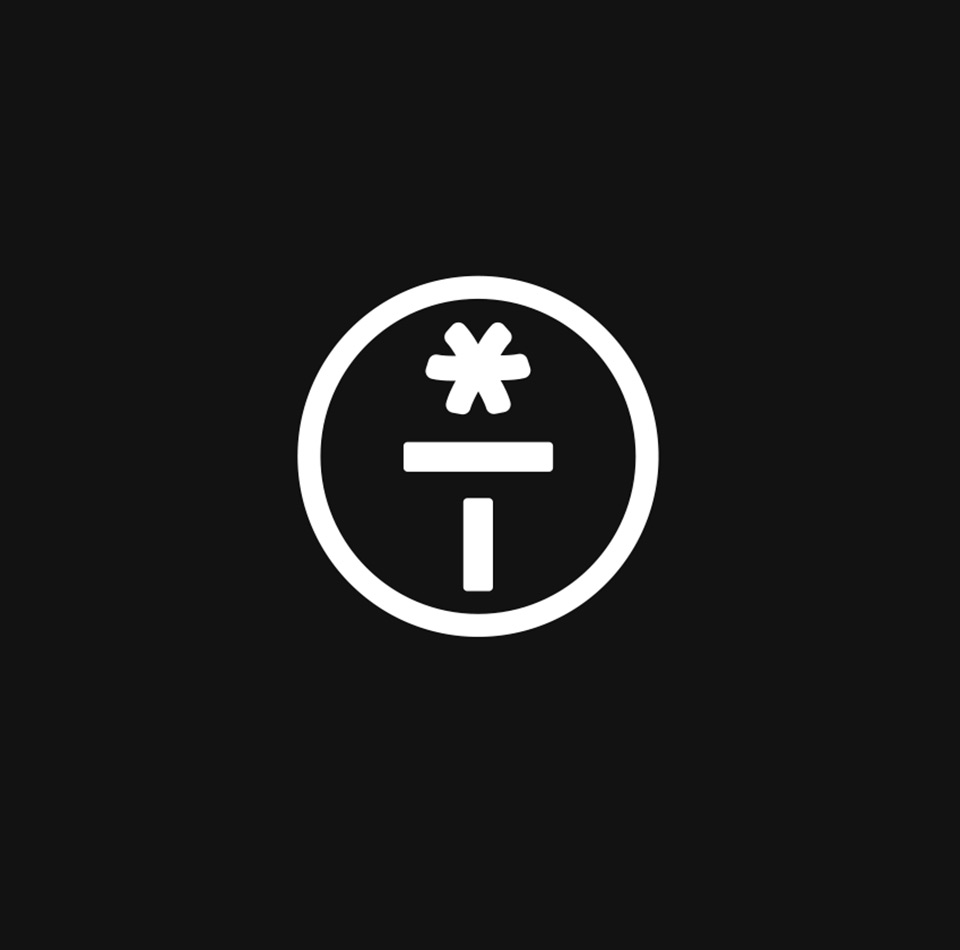 T.Lab logo mark on black background.