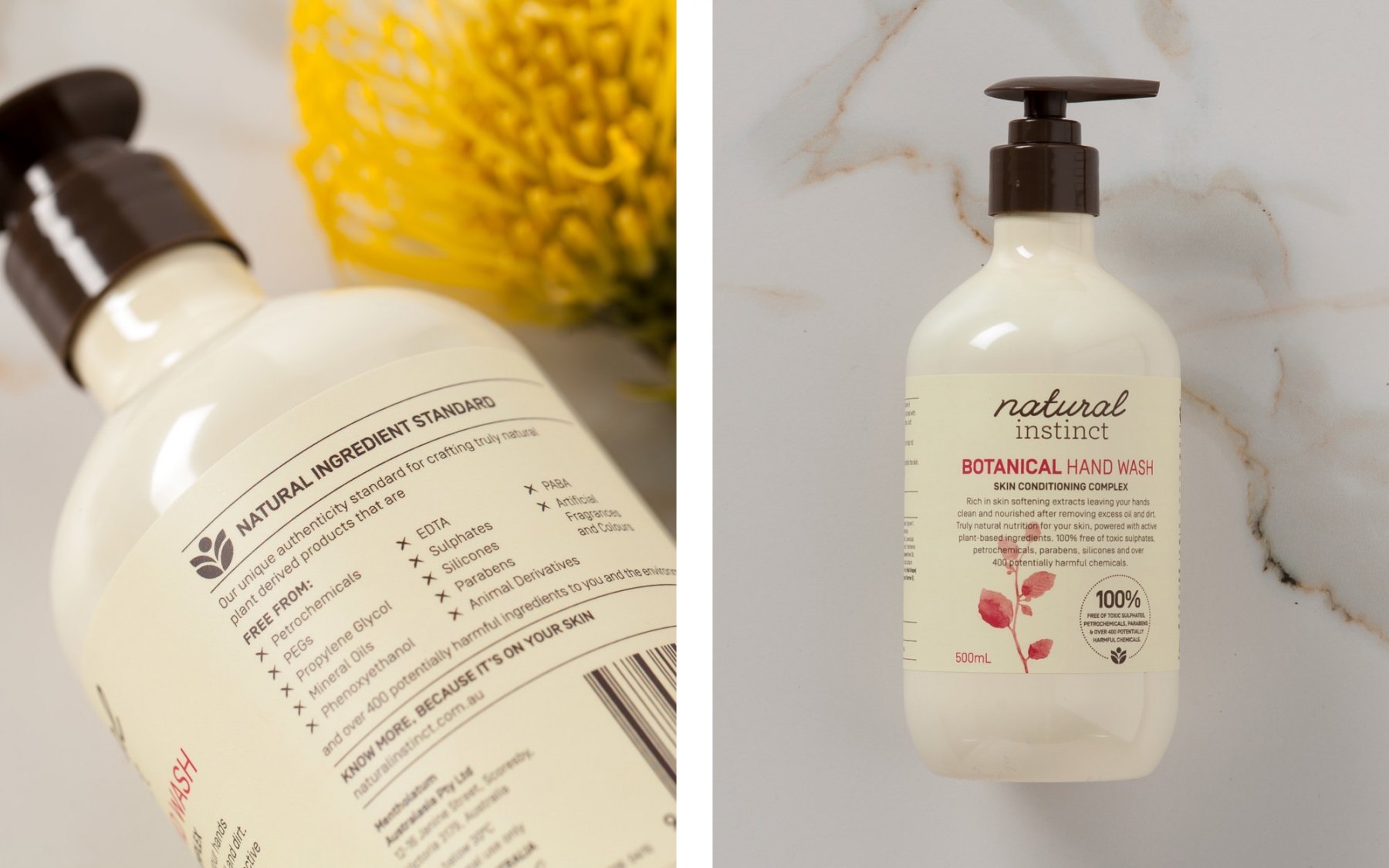 Natural Instinct Hand Wash product packaging