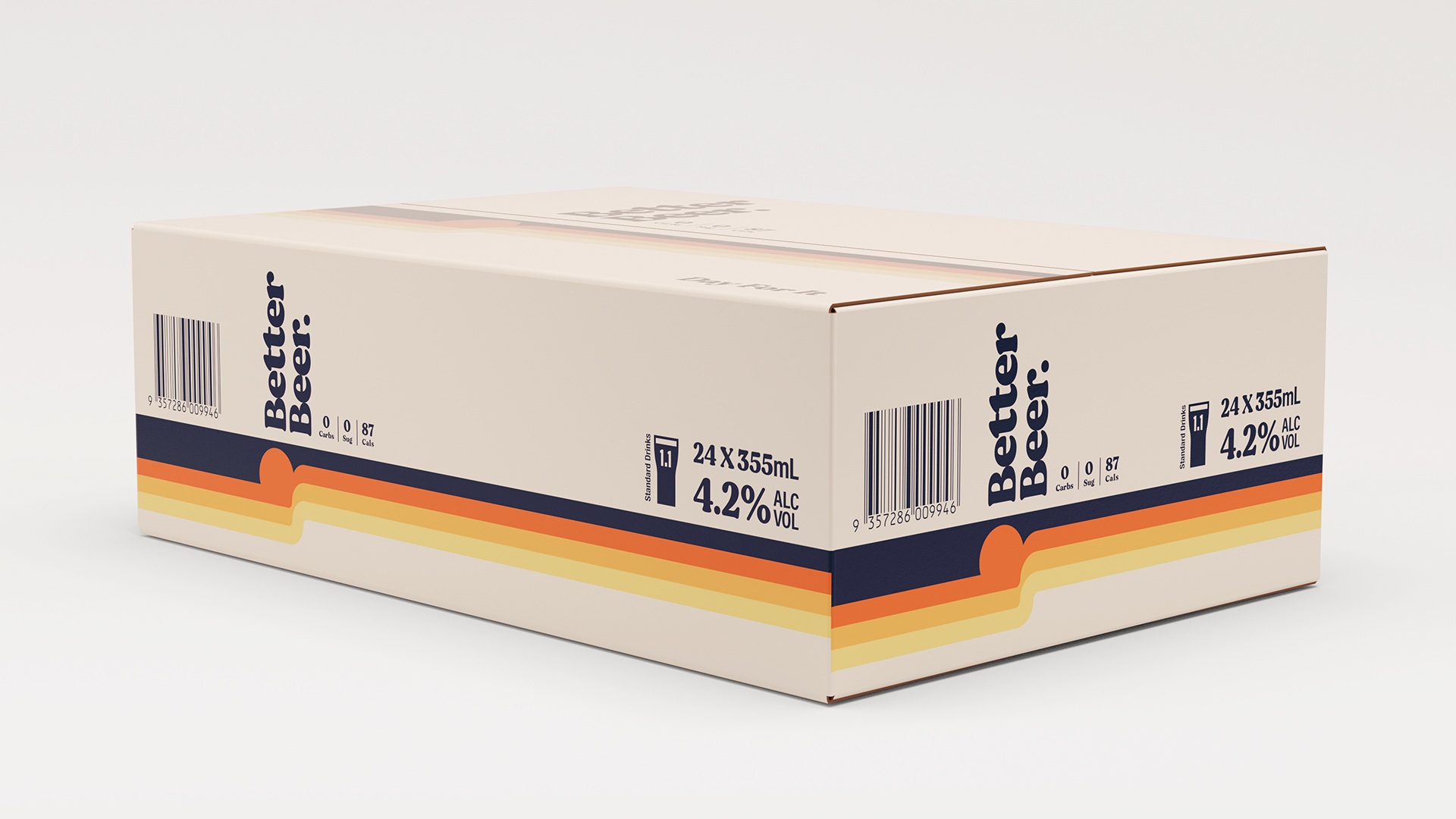 Better Beer carton packaging on white background