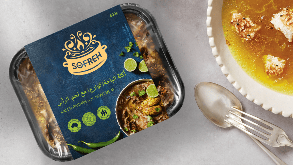 Sofreh Kaleh Pache Frozen Ready Meal packaging